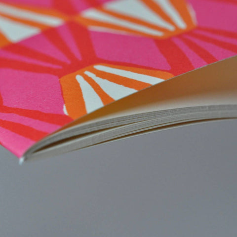 Exercise Book Threadwork Bright Pink and Orange