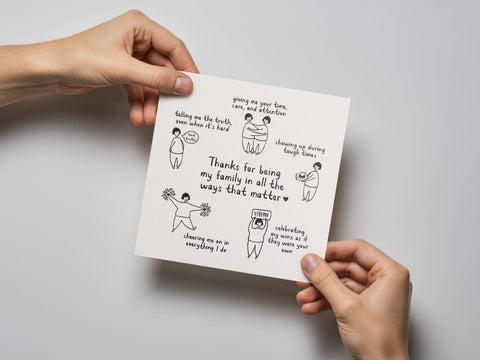 Thanks For Being My Family Mother's Day Card