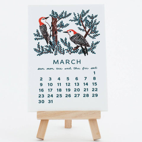 2025 Forest Friends Letterpress Desk Calendar