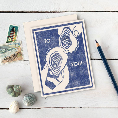 To Your Health (Oyster Cheers) Letterpress Card