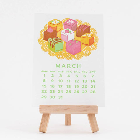 2026 Sweet Treats Letterpress Desk Calendar