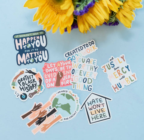 A Heart on Fire Sticker