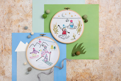 Wild Swimming Embroidery Kit (Swim) | Beginner Craft Kit