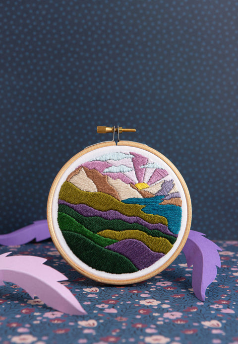 Highland Hike Mini Embroidery Kit | Beginner Craft Kit