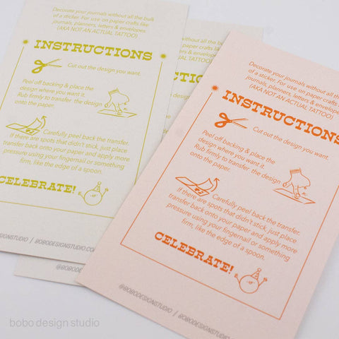 Paper Tattoo Transfer Sheet - Craft Day