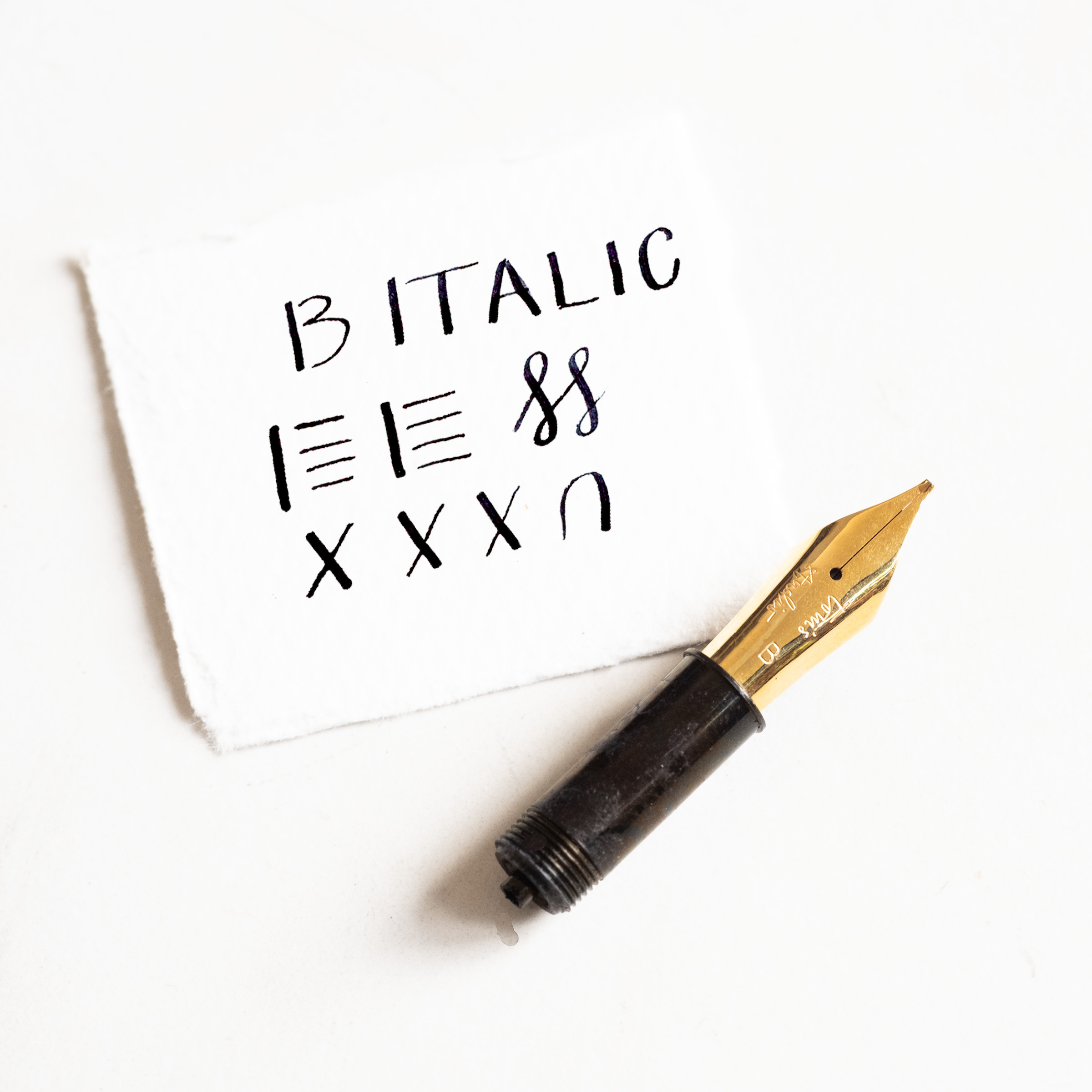 Tom's Studio - Fountain Pen Nib - Cursive Italic BB (Gold) – Slackline ...