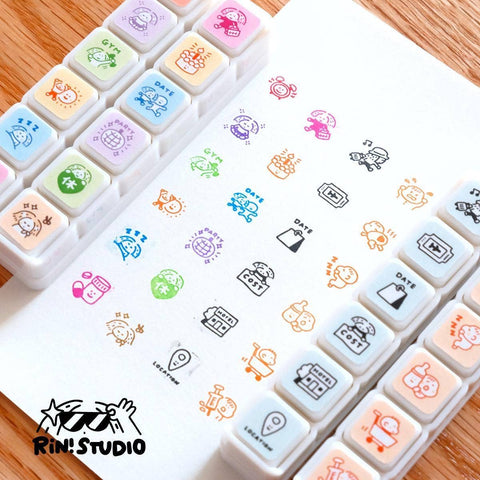 Mini 6 in 1 stamps - Travel