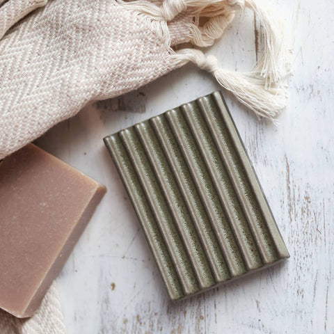 Soap Dish | Sage Green | Handmade Glazed Ceramic