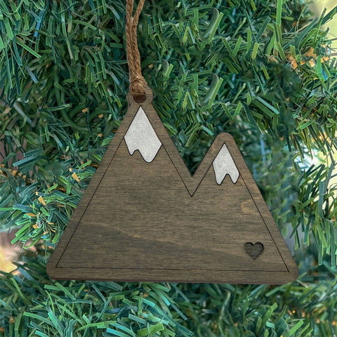Snowy Mountain Holiday Ornament
