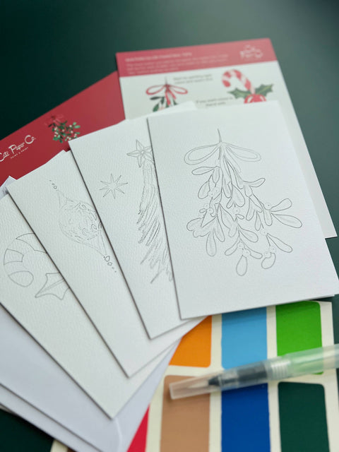 Watercolor Christmas Cards Kit