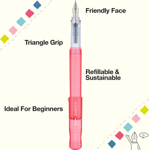 KAKUNO Fountain Pen Coral