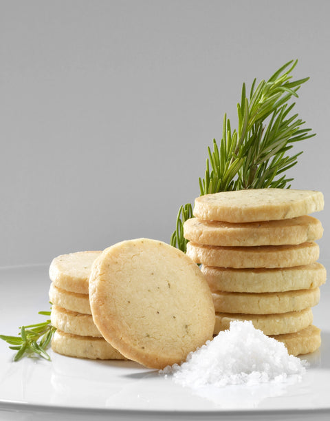 Salted Rosemary Shortbread Cookies