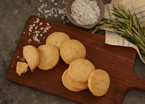 Salted Rosemary Shortbread Cookies