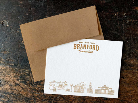 Greetings from Branford Notecards