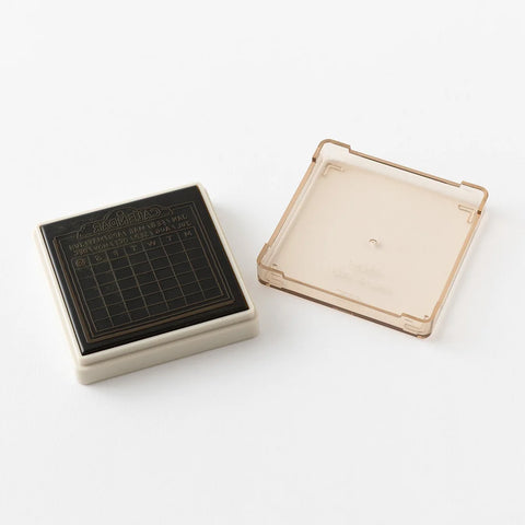 Midori Pre-inked, Paintable Stamp - Calendar Soft Color Brown