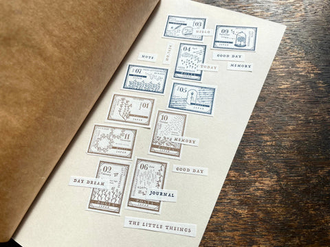 Stamps Sticker Sheet - Oeda Letterpress