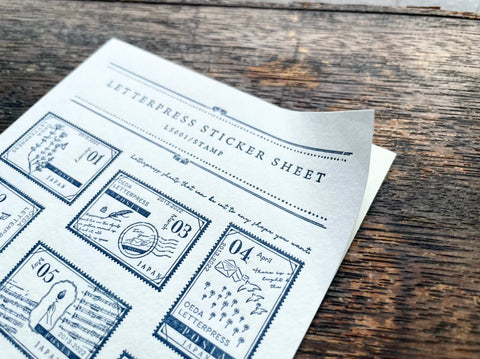 Stamps Sticker Sheet - Oeda Letterpress