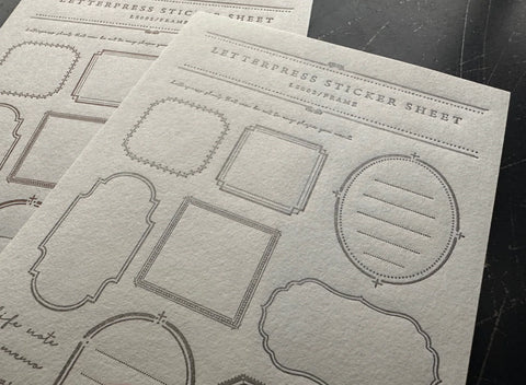 Frame Sticker Sheet -Oeda Letterpress