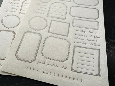 Frame Sticker Sheet -Oeda Letterpress