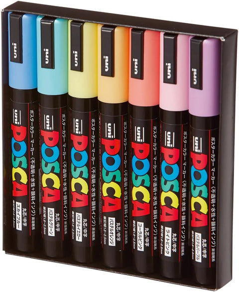 Posca 5M - 7 Pack Pastels