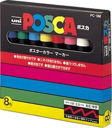 Posca 5M - 8 Pack Multicolor