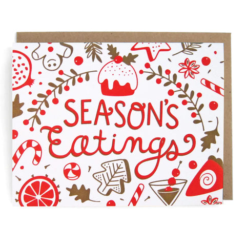 Boxed Set of 8 - Season's Eatings Holiday Card