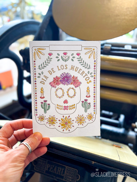 Day of the Dead Letterpress + Watercolor Workshop