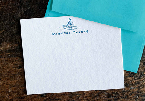 Warmest Thanks Flat Notecard