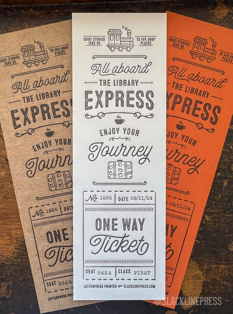 Book Lovers Letterpress Printed Bookmark