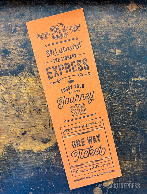 Book Lovers Letterpress Printed Bookmark