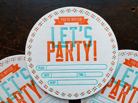 Coaster Party Invites