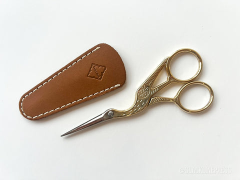 Gold Scissors with Sheath