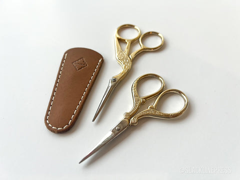 Gold Scissors with Sheath