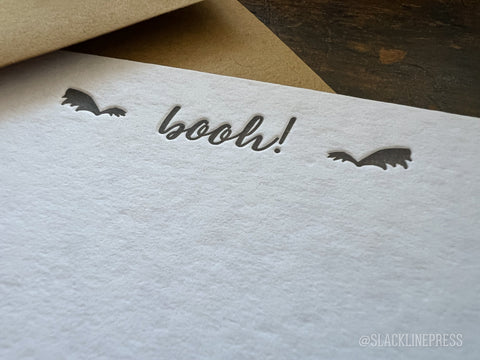 "Booh!" Flat Notecard