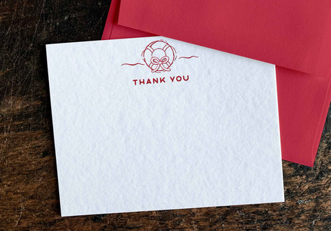 Nautical Thank you Flat Card