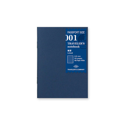 001 Lined Notebook (Passport Size)