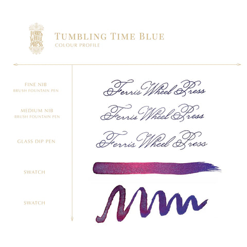 Tumbling Time Blue - Fountain Pen Ink