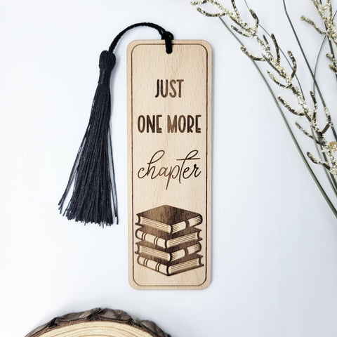 One more chapter wood bookmark - book gift, bookmarks, books