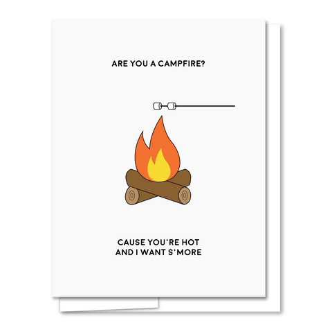 Campfire - Illustrated Funny Love Card