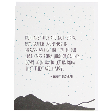 Stars in the Sky Quote Sympathy Card