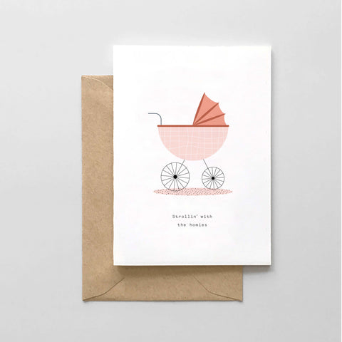 Strollin' With The Homies - New Baby Card