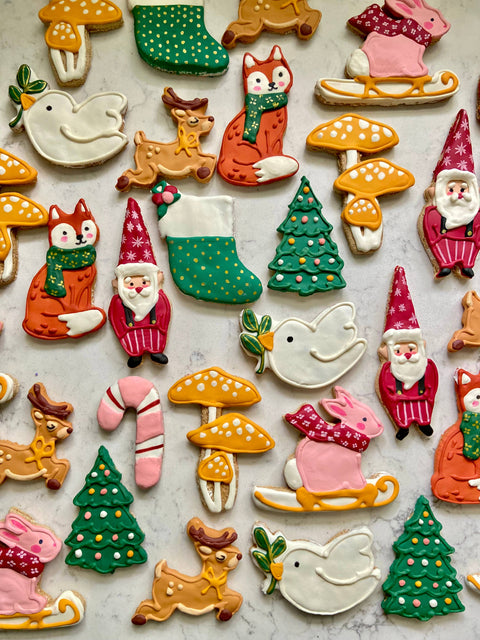 Christmas Tree Dog Cookies