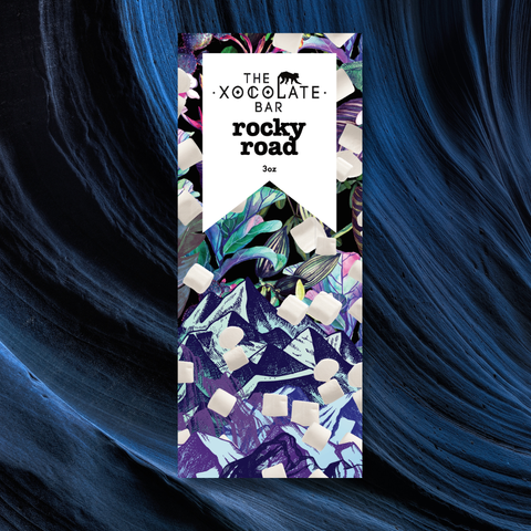 Vegan Rocky Road Bar - Organic Fair Trade Dark Chocolate