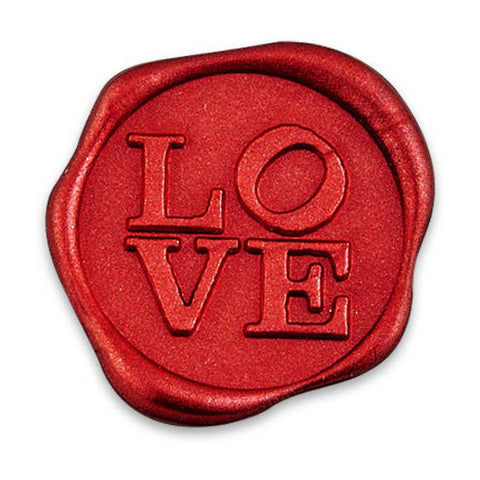 LOVE Adhesive Wax Seal Stickers 1 1/4"