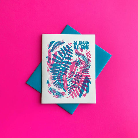 Frond of You Letterpress Love Card