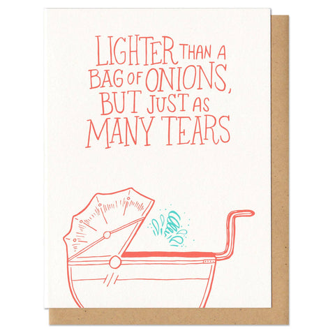 Lighter Than a Bag of Onions Greeting Card