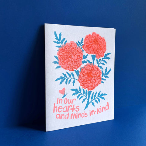 In Our Hearts Remembrance Risograph Greeting Card