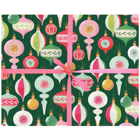 Vintage Ornaments Gift Wrap: Single Sheet