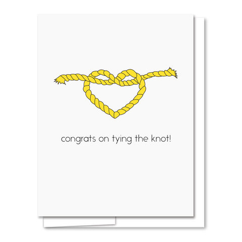 Tying the Knot - Illustrated Congratulations Card