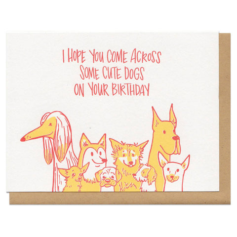 Cute Dogs Birthday Greeting Card
